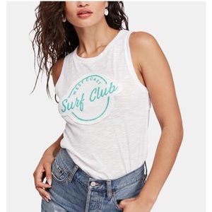 NWT Free People Surf Club Patch Peephole Tank